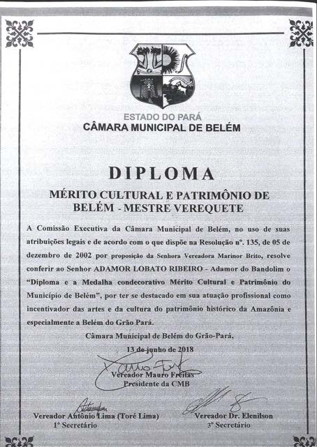 Diploma Mestre Verequete